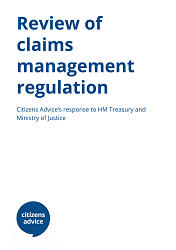 Review of claims management regulation response cover image