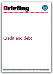 Credit and debt briefing cover