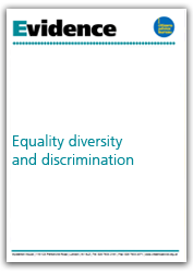 Equality, diversity and discrimination evidence cover