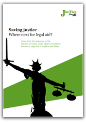 Saving justice report cover