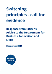 Cover for Switching principles - call for evidence.